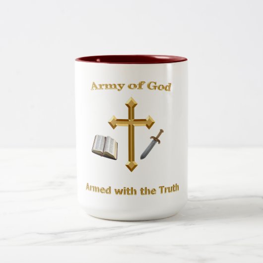 Gottesarmee Zweifarbige Tasse (Mittel)