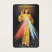 Gottesbarmherzige katholische Beerdigungskarte - (Vorderseite)