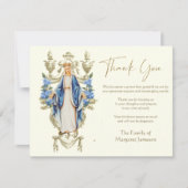 Gottesdienst für religiöse katholische Beerdigung Dankeskarte (Vorderseite)