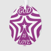 Gottesdienst ist Liebe Star Deep Lila - Mystisch Ornament (Vorderseite)