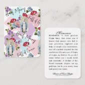 Gottesdienst Jungfrau Maria Katholische Gebetsküns Platzkarte (Vorne/Hinten)