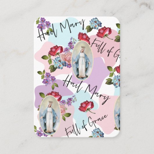 Gottesdienst Jungfrau Maria Katholische Gebetsküns Platzkarte (Vorderseite)