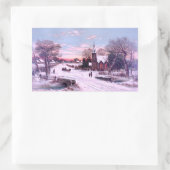 Gottesdienste an Weihnachten Rechteckiger Aufkleber (Tasche)