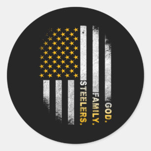 Gottesfamilien Slers-Pro US Flag Vatertag Vater Runder Aufkleber