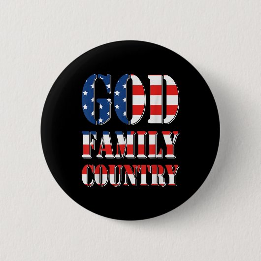 Gottesfamilienland Amerika - Flag-Stolz Button (Vorderseite)
