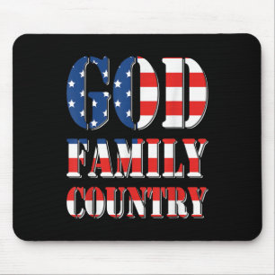 Gottesfamilienland Amerika - Flag-Stolz Mousepad
