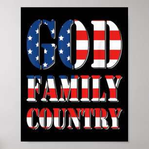 Gottesfamilienland Amerika - Flag-Stolz Poster