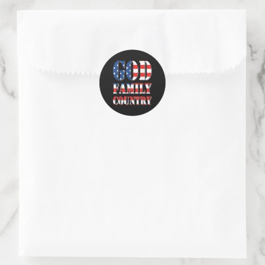 Gottesfamilienland Amerika - Flag-Stolz Runder Aufkleber (Tasche)