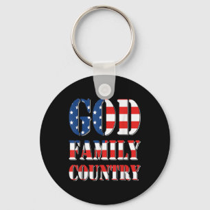 Gottesfamilienland Amerika - Flag-Stolz Schlüsselanhänger