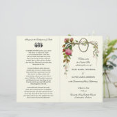 Gottesfürchtig-katholische Hochzeitsprogramm (Stehend Vorderseite)