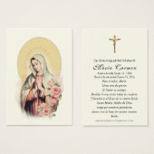 Gottesfürchtige Jungfrau Maria Beerdigung Gedenkge (Vorne & Hinten)