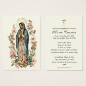 Gottesfürchtige Jungfrau Maria Beerdigung Gedenkge (Vorne & Hinten)