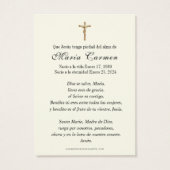 Gottesfürchtige Jungfrau Maria Beerdigung Gedenkge (Rückseite)