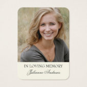 Gottesfürstliche Beerdigung Gedenkkarte (Vorderseite)