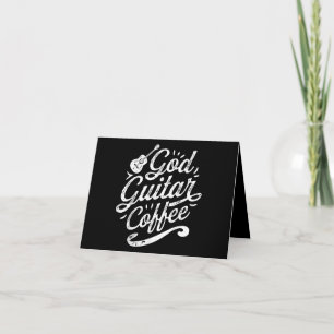 Gottesgitarre Kaffeemusik Lover Christlich Dankeskarte
