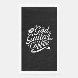 Gottesgitarre Kaffeemusik Lover Christlich Serviette