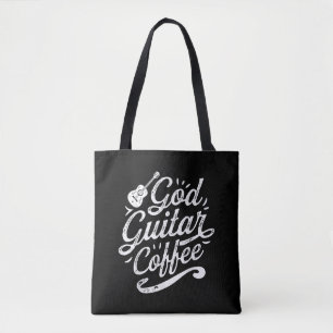Gottesgitarre Kaffeemusik Lover Christlich Tasche