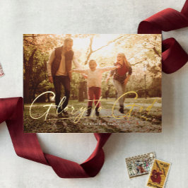 Gottesherrschaft religiöses ein Foto Moderne Weihn Folien Feiertagskarte