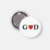 Gottesherzerkalligraphie Magnet (Vorderseite/Rückseite)