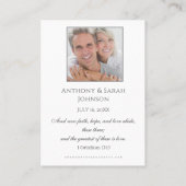 Gotteskarten zum 60. Hochzeitstag Visitenkarte (Rückseite)