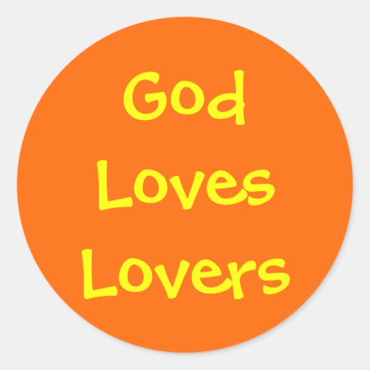 Gottesliebhaber Lieben Runder Aufkleber (Vorderseite)