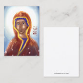 Gottesmutter Papier-Ikonenkarte (extra klein) Begleitkarte (Vorne/Hinten)