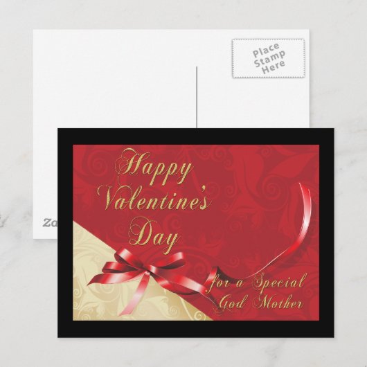 Gottesmutter Valentine Postkarte (Vorne/Hinten)