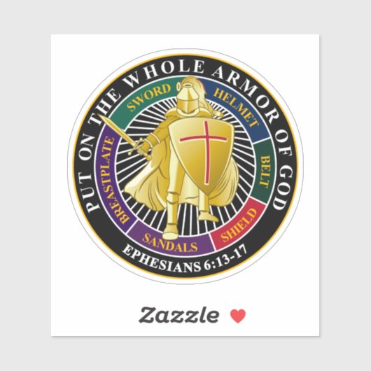 Gottesrüstung Aufkleber (Blatt)