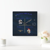 Gottesrüstung Quadratische Wanduhr (Zuhause)