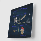 Gottesrüstung Quadratische Wanduhr (Winkel)