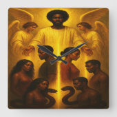 Gottesschutz Decorative Wall-Uhr Quadratische Wanduhr (Vorderseite)