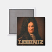 Gottfried Wilhelm Leibniz (c. 1695) Magnet (Vorderseite/Rückseite)
