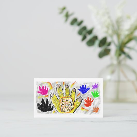 Gotthände sind größer visitenkarte (Stehend Vorderseite)