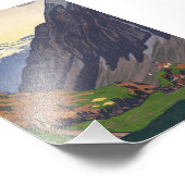Gotthard Pass - Nostalgie Fotodruck (Ecke)