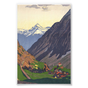Gotthard Pass - Nostalgie Fotodruck