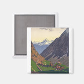 Gotthard Pass - Nostalgie Magnet (Vorderseite/Rückseite)