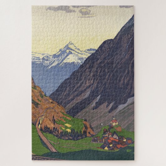Gotthard Pass - Nostalgie Puzzle (Vertikal)