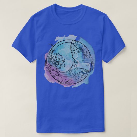 Göttin auf Aquarellfarben-Liebe T-Shirt (Design vorne)