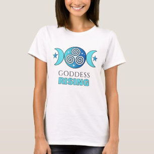 Göttin Aufsteigend Teal & Blau Ozean T-Shirt