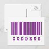 Göttin Barcode-Design Postkarte (Vorne/Hinten)