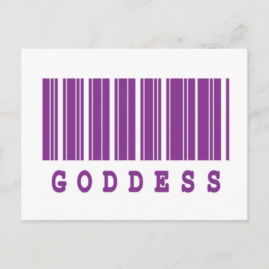 Göttin Barcode-Design Postkarte (Vorderseite)