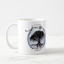 Göttin Baum in jeder Richtung auf Lila Kaffeetasse