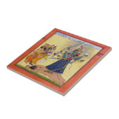 Göttin Bhadrakali, von den Göttern 1675 verehrt Fliese (Seite)