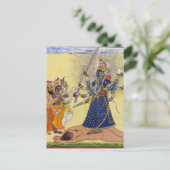 Göttin Bhadrakali, von den Göttern 1675 verehrt Postkarte (Stehend Vorderseite)