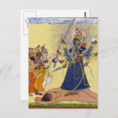 Göttin Bhadrakali, von den Göttern 1675 verehrt Postkarte (Vorne/Hinten)
