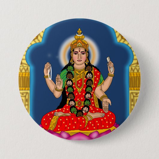 Göttin Bhairavi Button (Vorderseite)