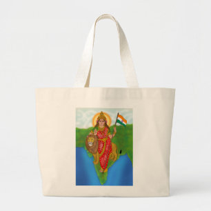 Göttin Bharat Mata-Tasche Jumbo Stoffbeutel