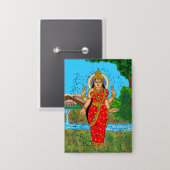 Göttin Bhramari Button  (Vorderseite/Rückseite)