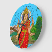 Göttin Bhramari Wanduhr (Winkel)