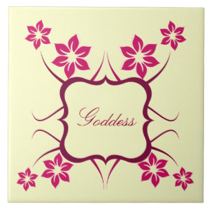 Göttin-Blumenfliese, rosa Fliese